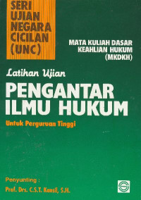 Image of Latihan ujian:pengantar ilmu hukum