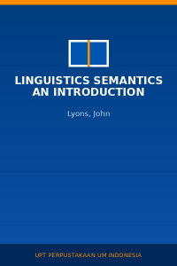 Image of Linguistics semantics an introduction