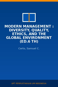 Image of Modern Management : Diversity, Quality, Ethics, And The Global Environment (Ed.6 Th)
