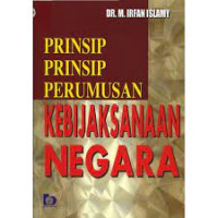 Image of Prinsip - Prinsip Perumusan Kebijaksanaan Negara