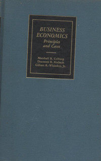 Image of Business Economics ; Principles and Cases