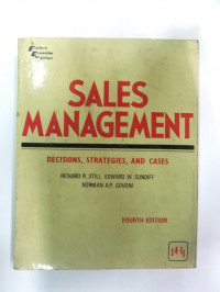 Image of Sales Management : Decisions, Strategies, And Cases (Ed.4)