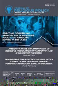 Image of Journal Of Religious Policy Jurnal Kebijakan Keagamaan