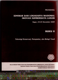 Image of Prosiding: Seminar Dan Lokakarya Nasional Inovasi Sumberdaya Lahan Buku III Bogor,24-25 November 2009 Pengelolaan Air, Iklim, dan Rawa