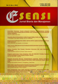 Image of Sensi Jurnal Bisnis dan Manajemen Vol.9, No.1 2019