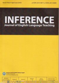 Image of INFRENCE Journal of English Language Teaching Vol.01 No.01 April-Juni 2019