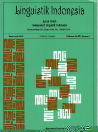 Image of Jurnal Ilmiah Masyarakat Linguistik Indonesia Vol. 32, No. 1, Februari 2014