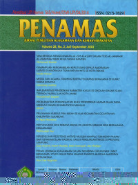 Image of PENAMAS: Jurnal penelitian keagamaan dan kemasyarakatan Vol. 28 No. 3, Okt-Des 2015