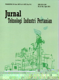 Image of Jurnal: Teknologi Industri Pertanian (Journal Of Agroindustrial Technology) Vol. 27, No. 2, April 2017