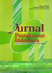 Image of Jurnal: Pustakawan Indonesia Vol.14 No. 1, 2015