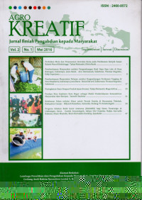 Image of AGRO KREATIF: Jurnal Ilmiah Pengabdian Kepada Masyarakat Vol.2 No.1 Mei 2016