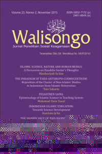 Image of Walisongo: Jurnal Penelitian Sosial Keagamaan Vol. 23 No. 1, Mei 2015