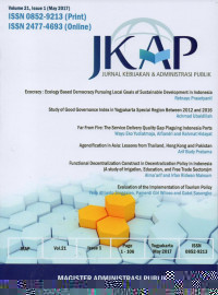 Image of JKAP: Jurnal Kebijakan dan Administrasi Publik Vol. 20, No. 2, November 2016