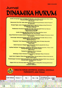 Image of Jurnal Dinamika Hukum Vol. 14, No. 3, September 2014