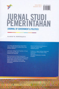 Image of Jurnal: Studi Pemerintahan (Journal Of Governemt & Politics) Vol. 4, No. 2, May 2013