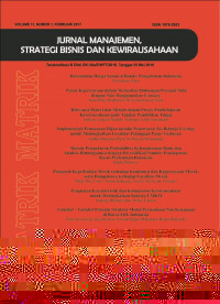 Image of Matrik: Jurnal Manajemen, Strategi Bisnis, Dan Kewirausahaan Vol. 11, No. 1, Februari 2017