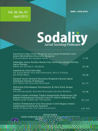 Image of Sodality: Jurnal Sosiologi Pedesaan Vol. 3, No. 3, Desember 2015
