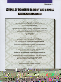 Image of JIEB: Jurnal of Indonesian Economy and Business Vol. 29, No. 2, TH 2014