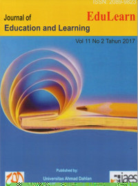 Image of Jurnal of Education and Learning Vol. 10, No. 1, TH 2016