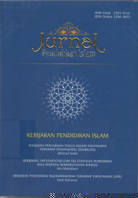 Image of Jurnal Pendidikan Islam Vol. 15 No. 2, Nov. 2015