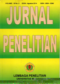 Image of Jurnal Penelitian Vol. 18, No. 2, Agustus 2014