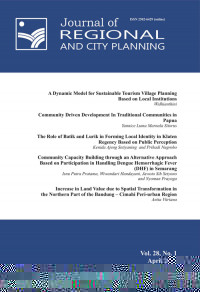 Image of Jurnal: Perencanaan Wilayah Dan Kota (Journal Of Regional And City Planning) Vol. 27, No. 2, August 2016